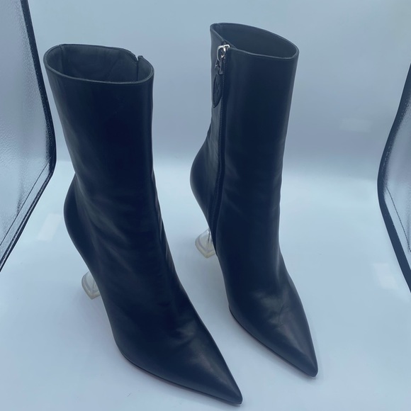 Amina Muaddi Giorgia Glass Booties - Picture 3 of 11